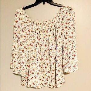 OH SO CUTE 🌺 Chaps Floral Peasant Top! SZ XL